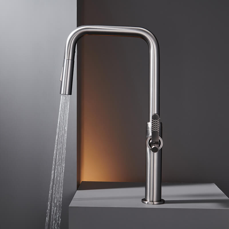 Amazon Kitchen Taps Pull Out Spray Stainless Steel Sink Water Tap Mixer Flexible 360 Degree Pull Out Kitchen Faucet (1)