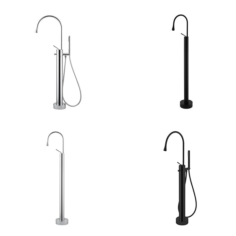 Brass Freestanding Bath Shower Mixer floor stand mounted Tub Filler Shower Mixer Free Standing Bathtub Faucets (2)