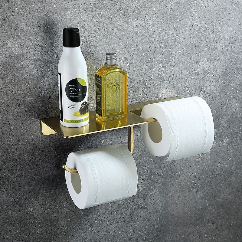 Brushed gold luxury wall-mounted bathroom and kitchen accessories Brushed gold luxury wall-mounted bathroom and kitchen accessories
