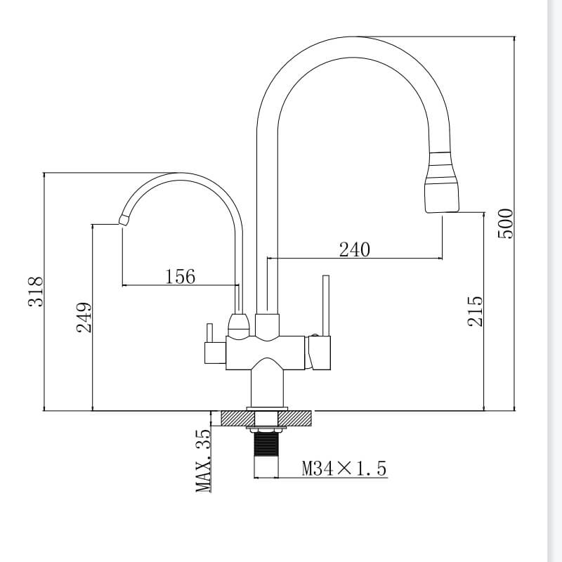 Contemporary Deck Mounted Single Hole Chrome Finish One Handle Hot Cold Water Brass Bathroom Tap With Filter Tap (1)