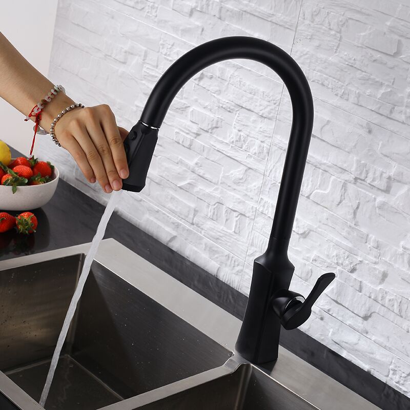 Countertop 304 stainless steel sink faucet kitchen faucet with pull-down nozzle pull out popular kitchen faucet (1) Countertop 304 stainless steel sink faucet kitchen faucet with pull-down nozzle pull out popular kitchen faucet (1)