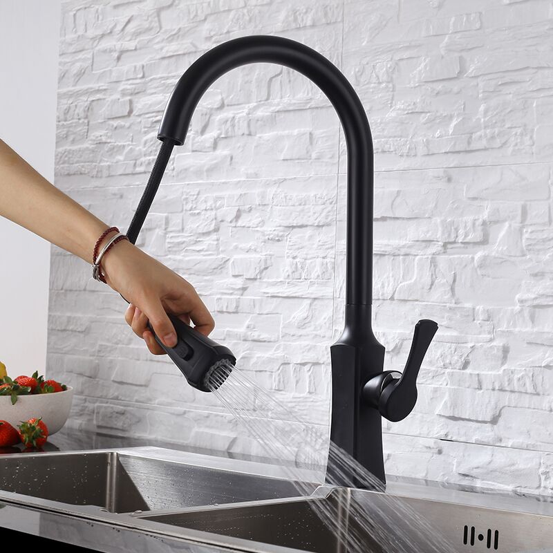 Countertop 304 stainless steel sink faucet kitchen faucet with pull-down nozzle pull out popular kitchen faucet (3) Countertop 304 stainless steel sink faucet kitchen faucet with pull-down nozzle pull out popular kitchen faucet (3)