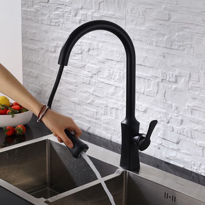 Countertop 304 stainless steel sink faucet kitchen faucet with pull-down nozzle pull out popular kitchen faucet (4) Countertop 304 stainless steel sink faucet kitchen faucet with pull-down nozzle pull out popular kitchen faucet (4)