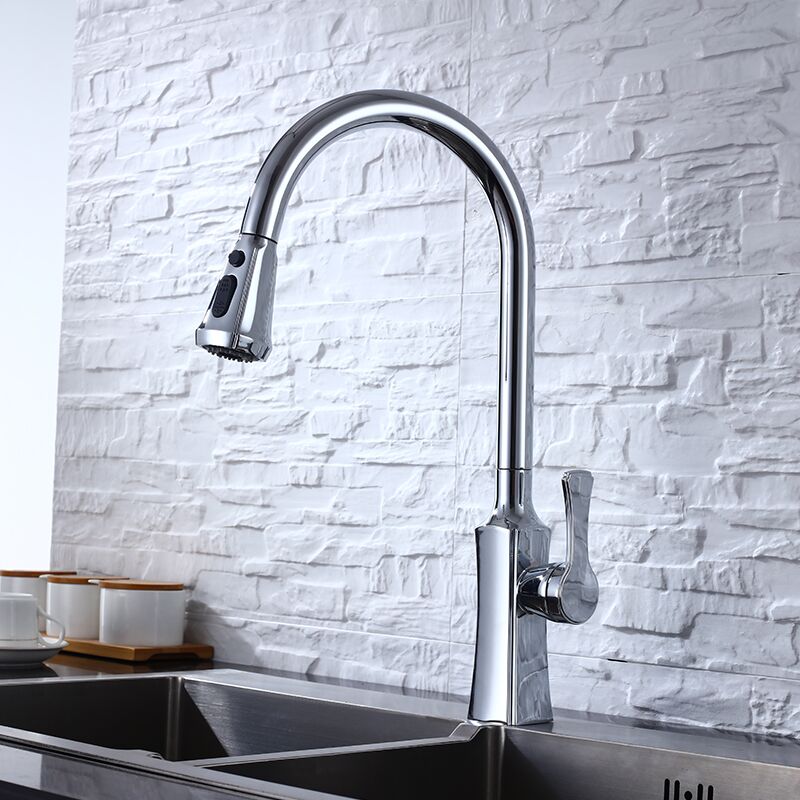 Factory price stainless steel 304 pull out kitchen faucet (2) Factory price stainless steel 304 pull out kitchen faucet (2)