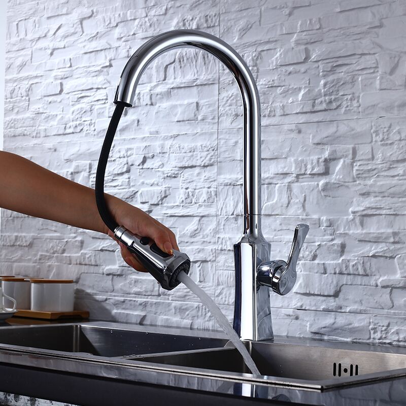 Factory price stainless steel 304 pull out kitchen faucet (3) Factory price stainless steel 304 pull out kitchen faucet (3)