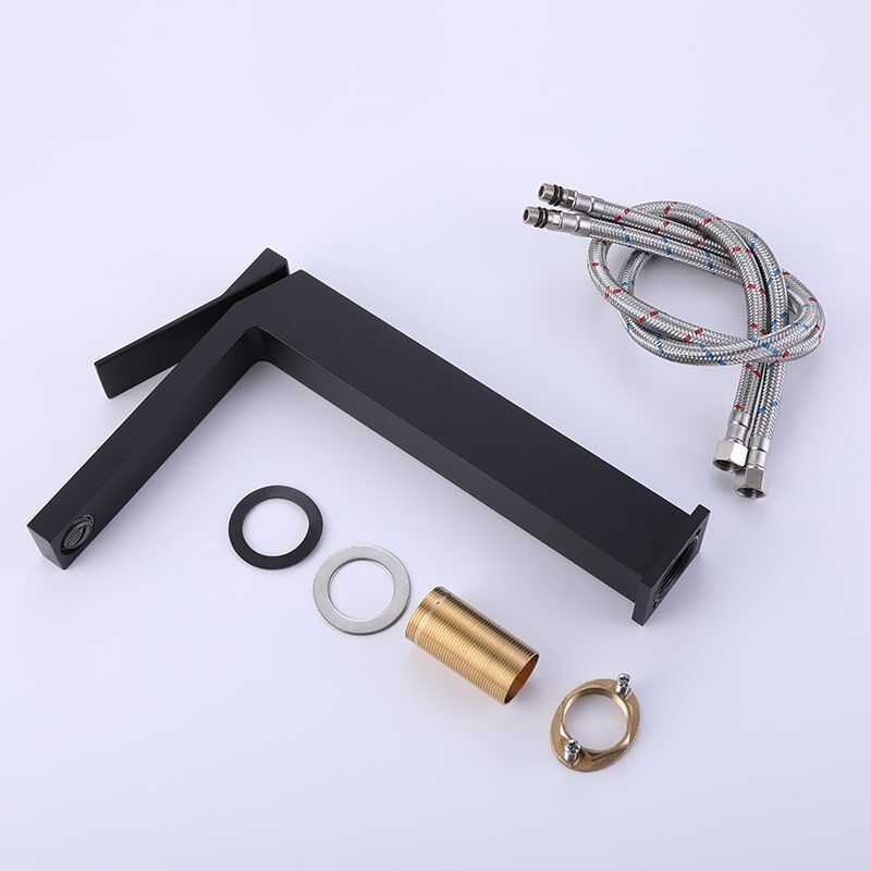 New Design American Sanitary Wares Black Surface Single Hole Handle Bathroom Basin Sink Faucet-2