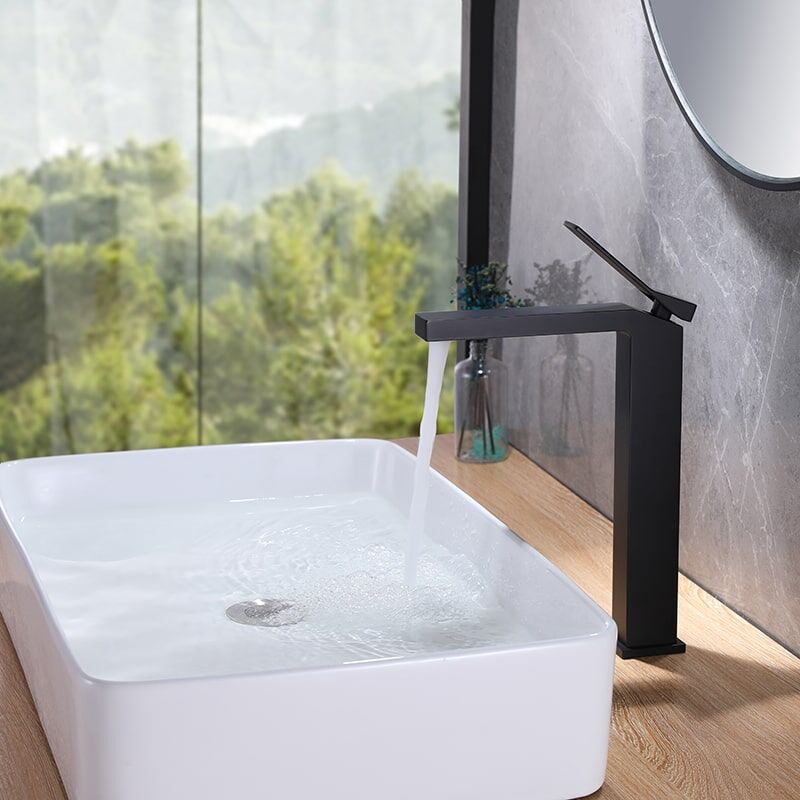 New Design American Sanitary Wares Black Surface Single Hole Handle Bathroom Basin Sink Faucet-8