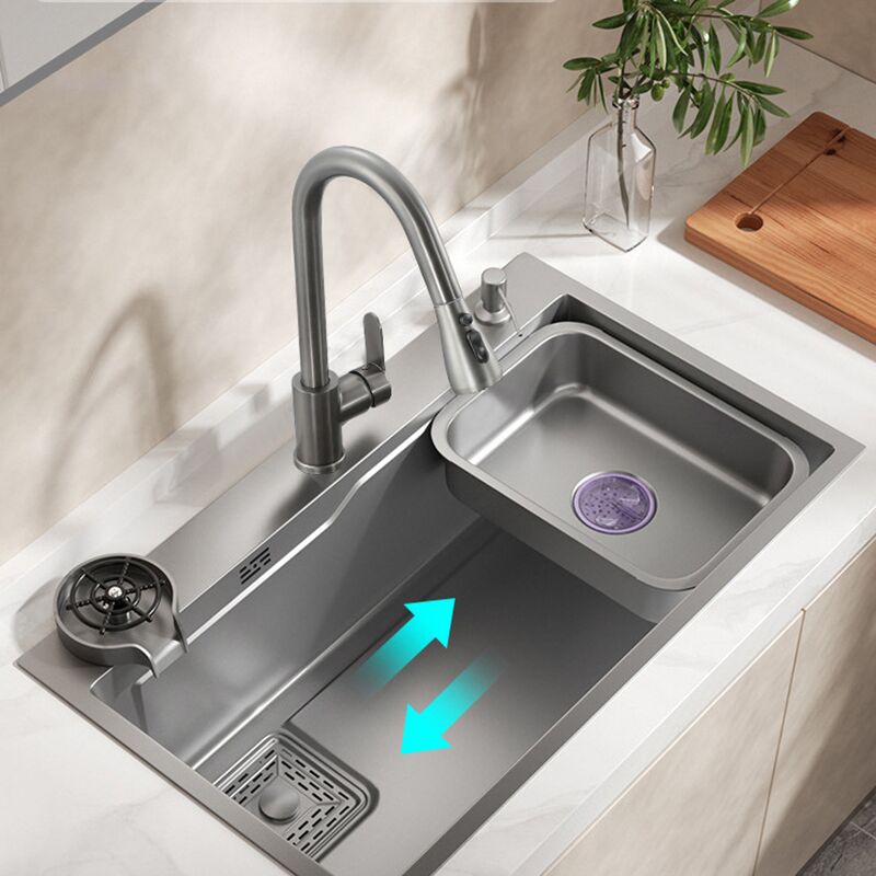 SUS30 Stainless Steel Ledge Multifunction Hand Made Workstation Kitchen Sink MP-KS-004-2