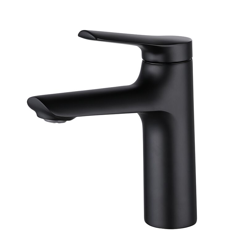 Single hole hot and cold faucet modern round one-handle bathroom chrome-plated brass vanity faucet (1) Single hole hot and cold faucet modern round one-handle bathroom chrome-plated brass vanity faucet (1)