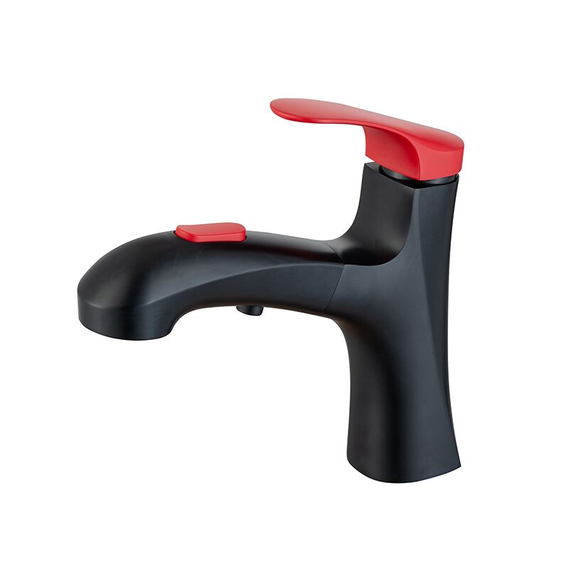 Wholesale black red basin sink pull out faucet pull out matte black bathroom faucet single handle brass vanity faucet (8) Wholesale black red basin sink pull out faucet pull out matte black bathroom faucet single handle brass vanity faucet (8)
