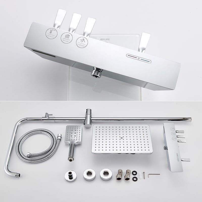 shower-6099 (6)-min 3-function chrome-plated large shelf spray gun bathroom shower faucet