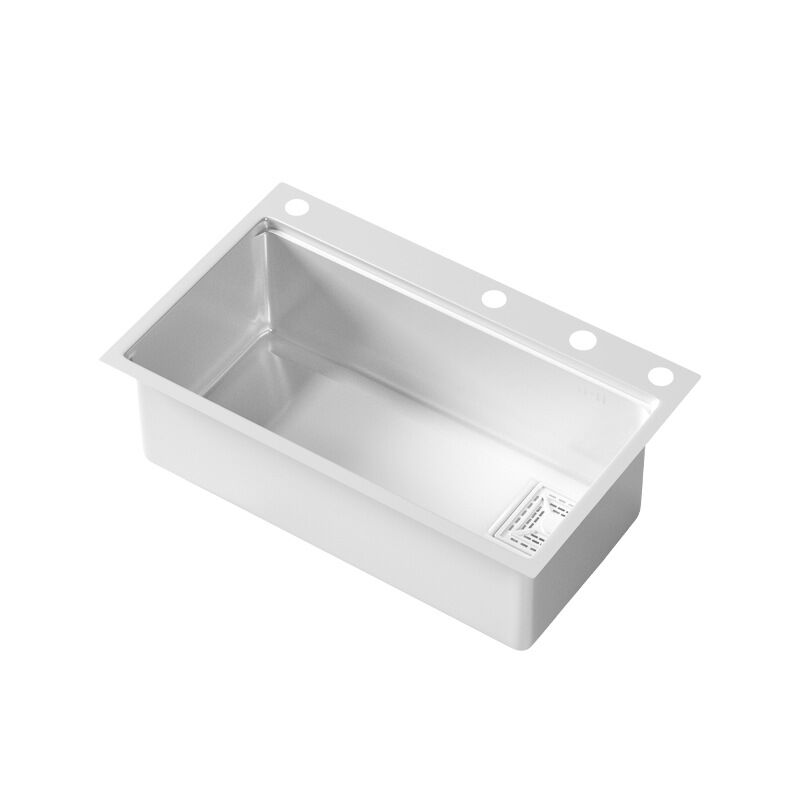 304 stainless steel handmade sink waterfall rainfall single bowl white kitchen sink MP KS-009-1
