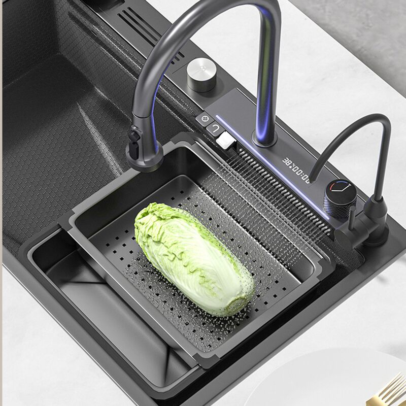 Factory Price High Quality Honeycomb Embossing Kitchen Sink Single Bowl Multi-functional Stainless Steel Kitchen Sink MP-KS-010-4