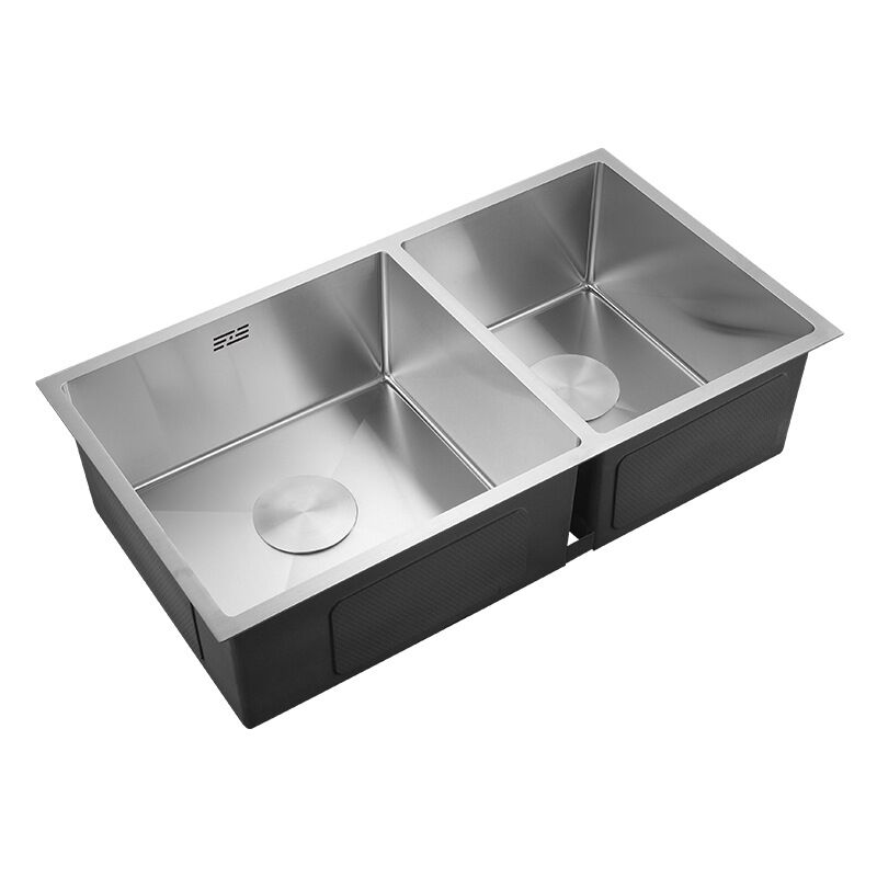 Handmade Stainless Steel brushed Nano Sink No Fading Double Bowl Undermount Kitchen Sink MP-KS-008-2