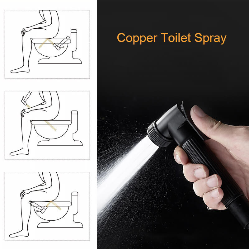 MOPO Sanitary Brass Handheld Shattaf Toilet Bidet Water Sprayer MOPO Sanitary Brass Handheld Shattaf Toilet Bidet Water Sprayer