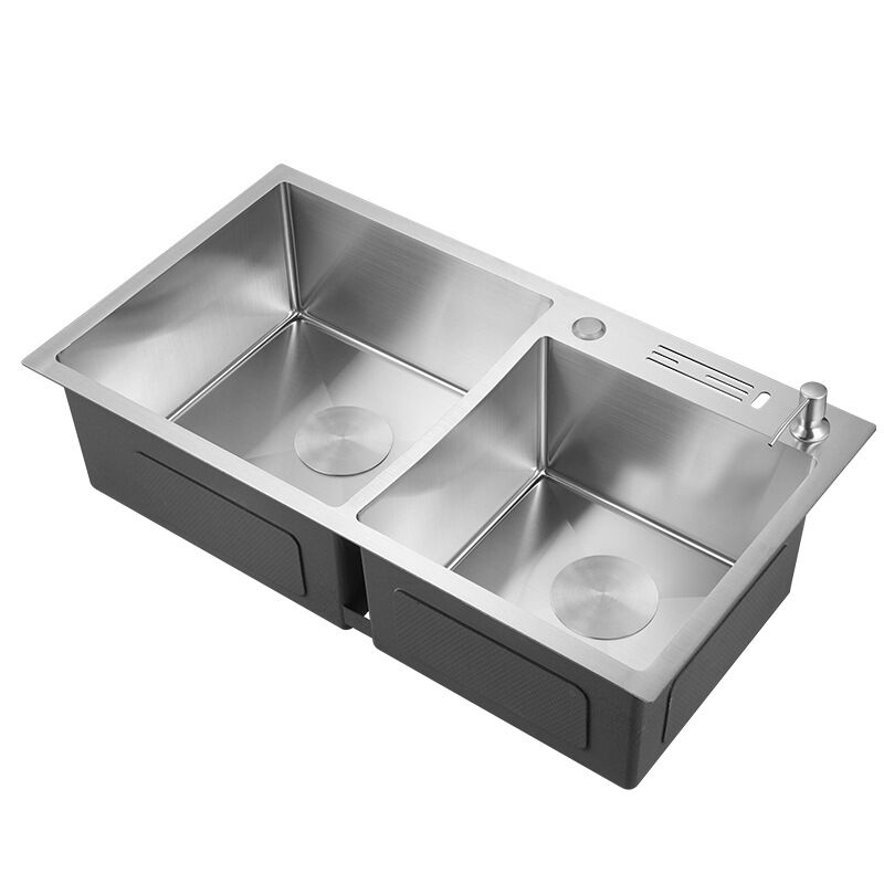 Modern Design Handmade Kitchen Sink Double Basin Kitchen 304 Stainless Steel Kitchen Sink MP-KS-007-1