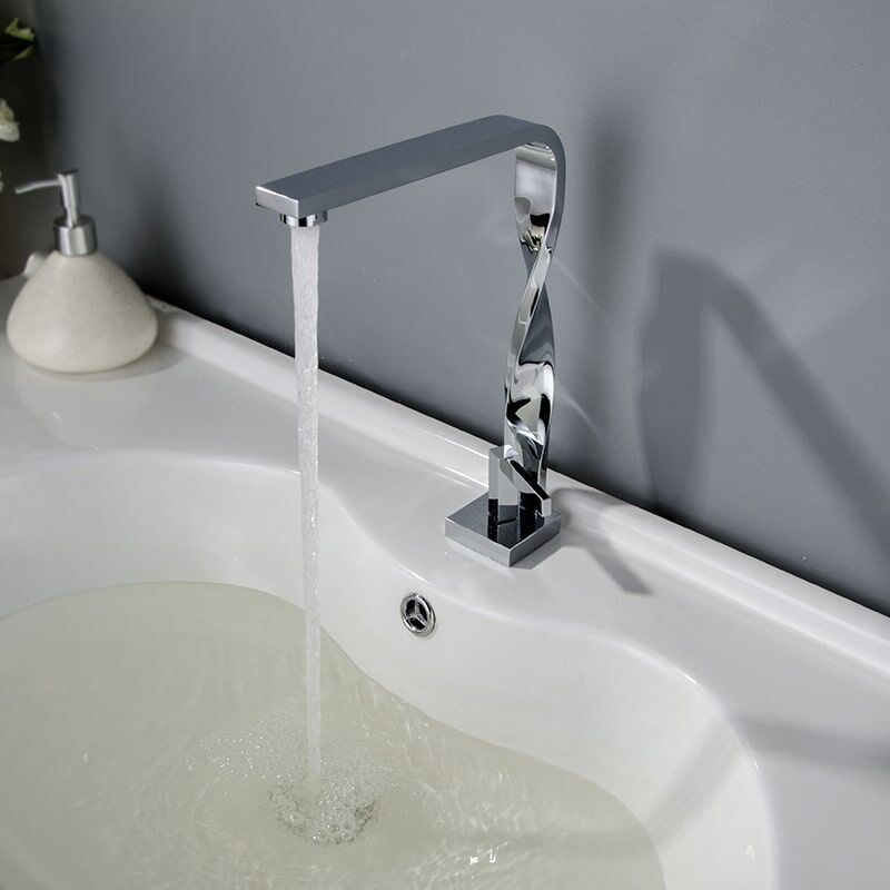 designer bathroom brass sink faucet modern faucet distorted waterfall basin bathroom faucet-1