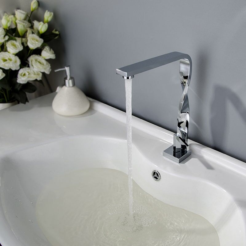 designer bathroom brass sink faucet modern faucet distorted waterfall basin bathroom faucet-2