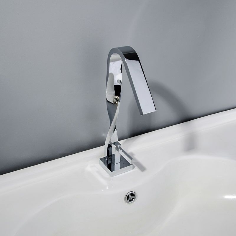 designer bathroom brass sink faucet modern faucet distorted waterfall basin bathroom faucet-2001V-2