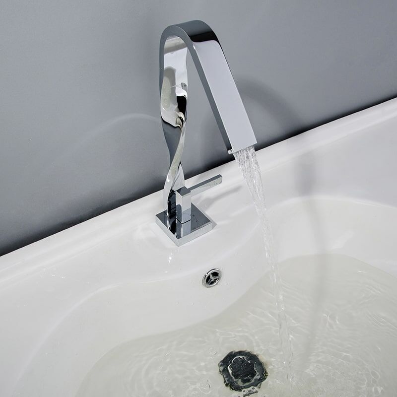 designer bathroom brass sink faucet modern faucet distorted waterfall basin bathroom faucet-2001V-4