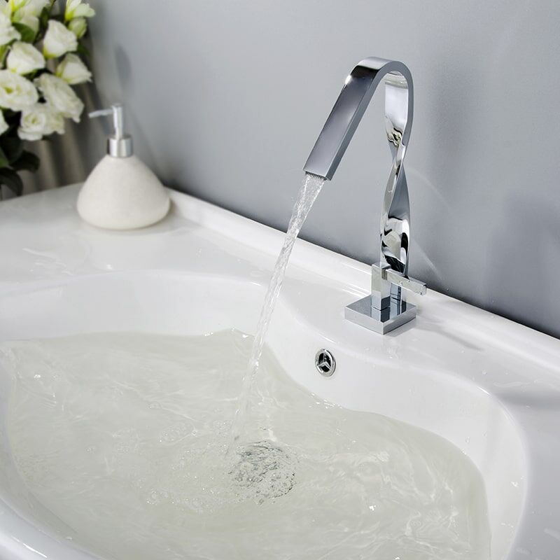 designer bathroom brass sink faucet modern faucet distorted waterfall basin bathroom faucet-2001V-5