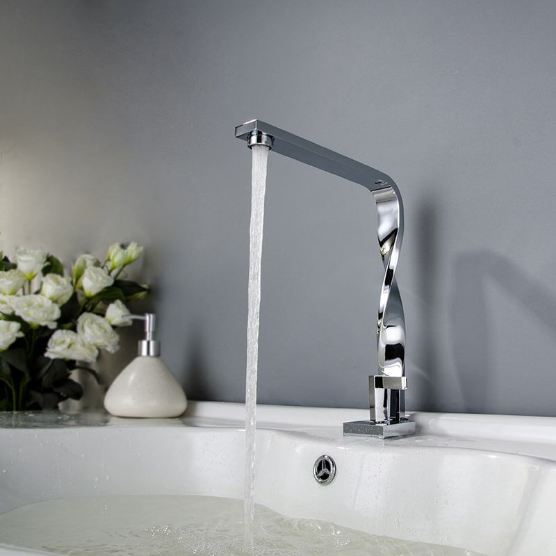designer bathroom brass sink faucet modern faucet distorted waterfall basin bathroom faucet-4