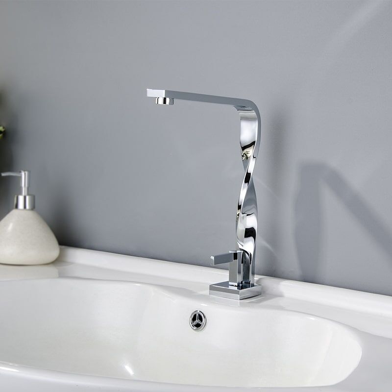 designer bathroom brass sink faucet modern faucet distorted waterfall basin bathroom faucet-9