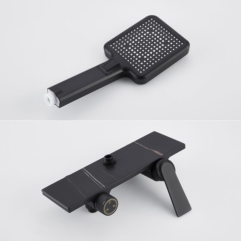 shower-6066H-(10) Modern wall-mounted brass shower faucet