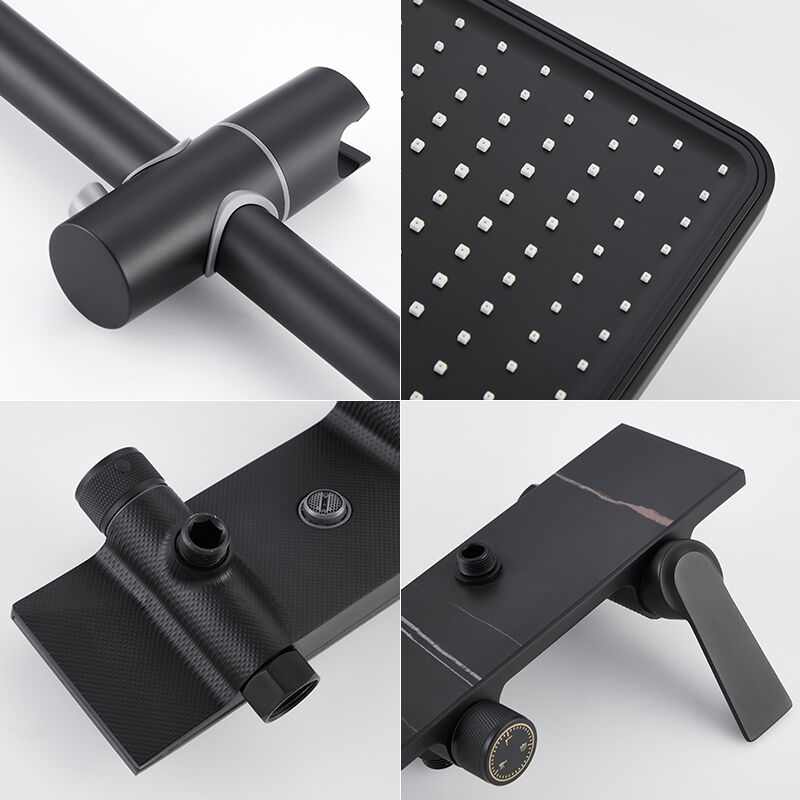 shower-6066H-(11) Modern wall-mounted brass shower faucet