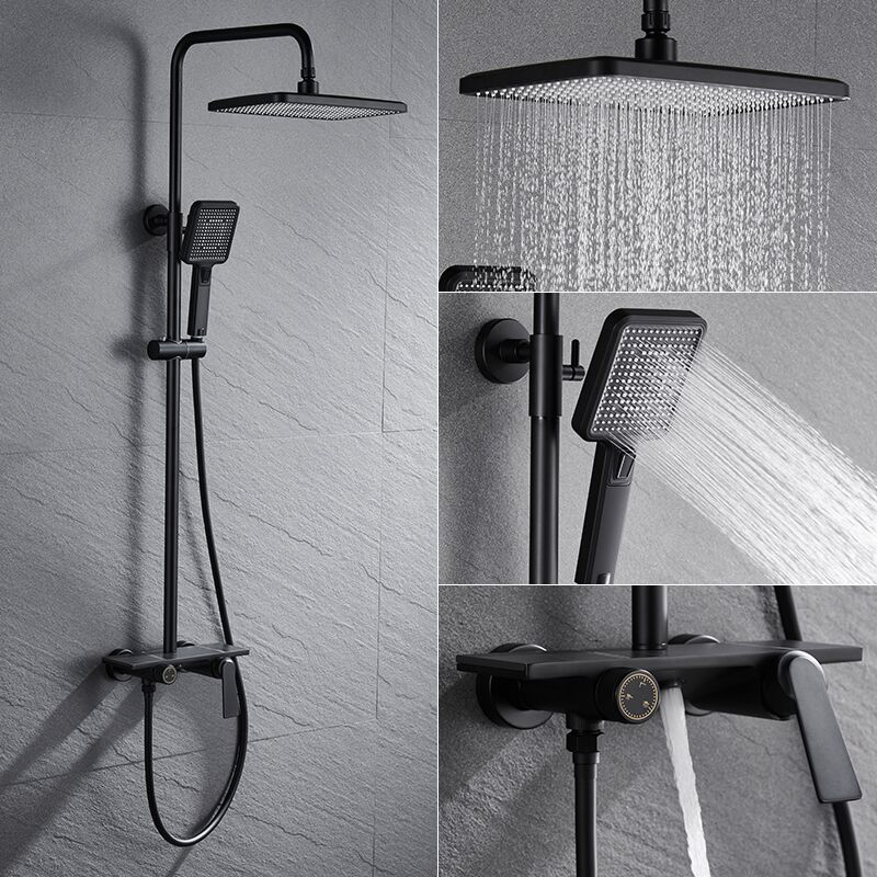 shower-6066H (2) Modern wall-mounted brass shower faucet
