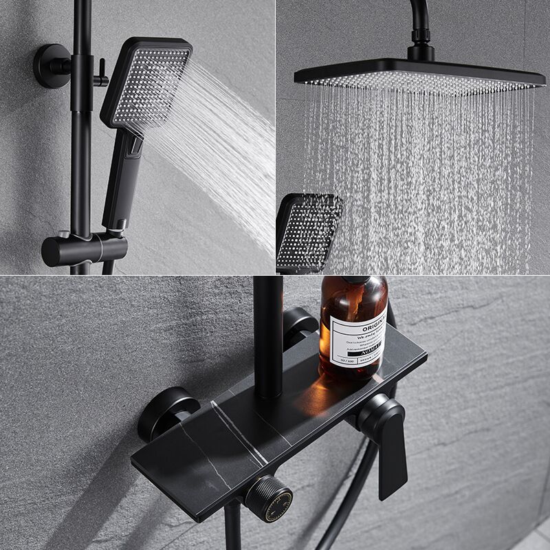 shower-6066H (5) Modern wall-mounted brass shower faucet