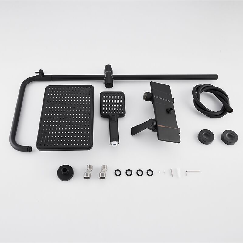 shower-6066H (9) Modern wall-mounted brass shower faucet