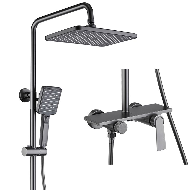 shower-6066Q-(0) bathroom thermostatic shower mixer set system